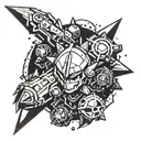 Gurren lagann drill tattoo design idea