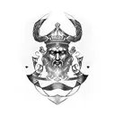 athenas shield, yggdrasil symbol and Caesars crown bracelet tattoo design idea