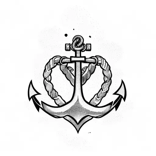 Combine an anchor and a heart in a unique way with the word daddy tattoo design idea