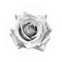 rose in rhombus tattoo design idea