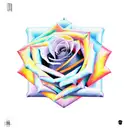 rose in rhombus tattoo design idea