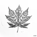 memento mori leaf tattoo design idea