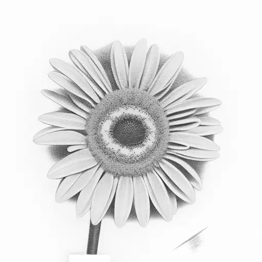 stethoscope wrapped around Gerber daisies  tattoo design idea
