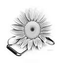 stethoscope wrapped around Gerber daisies  tattoo design idea