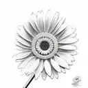 stethoscope wrapped up in Gerber daisies  tattoo design idea