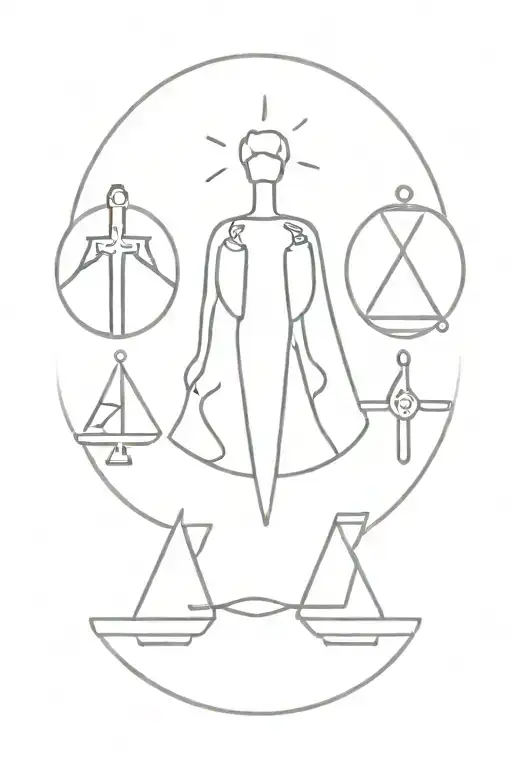 Stoic Virtues Wisdom Temperance Justice Courage tattoo design idea
