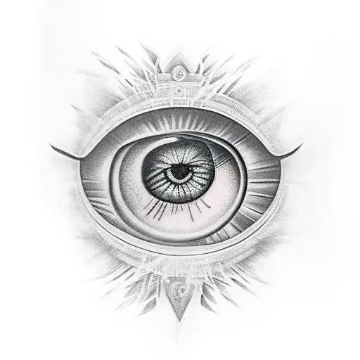 Eye of Ra tattoo design idea