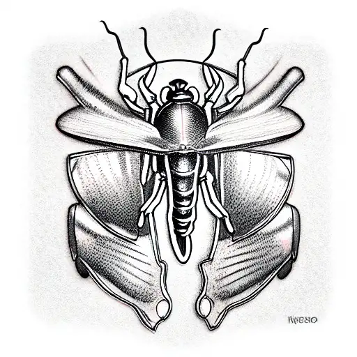 cockroach jet pack  tattoo design idea