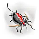 cockroach with gun tattoo design idea