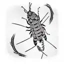 cockroach with gun tattoo design idea