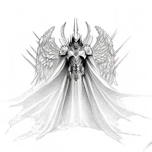 angel tyrael tattoo design idea