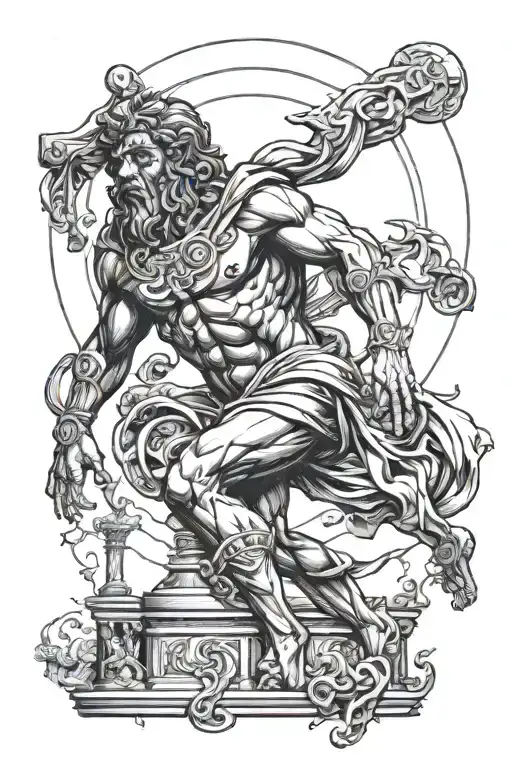 atlas greek mythology tattoo design idea