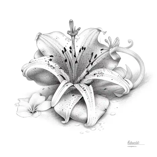 Lily tattoo design idea