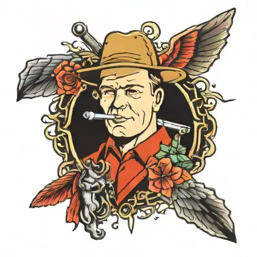 bobby hill tattoo design idea