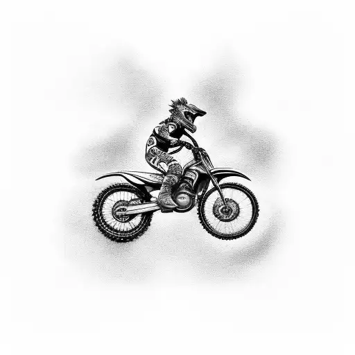 motocross anjo tattoo design idea