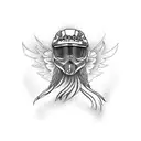 motocross anjo tattoo design idea