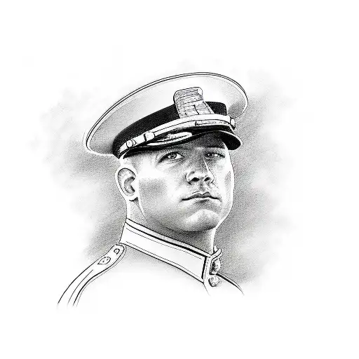 marine corps sergeant father of 4 roses  tattoo design idea