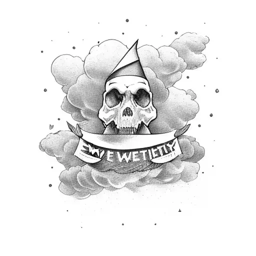 Text with "We are all the results of the storm we weather" tattoo design idea