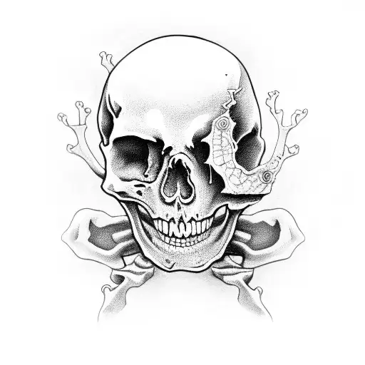 skeleton holding camera tattoo design idea
