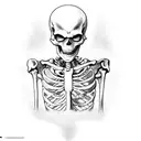 skeleton holding camera tattoo design idea