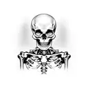 skeleton holding camera tattoo design idea