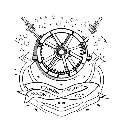 cannon  tattoo design idea