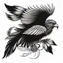 icarus falling feathers tattoo design idea