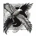 icarus falling feathers tattoo design idea