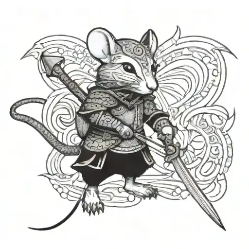 Redwall mouse warrior tattoo design idea