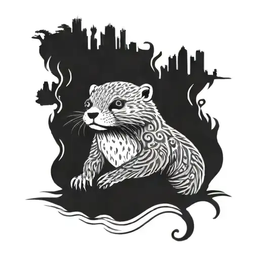 Redwall novels otter  tattoo design idea