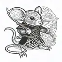 Redwall mouse warrior tattoo design idea