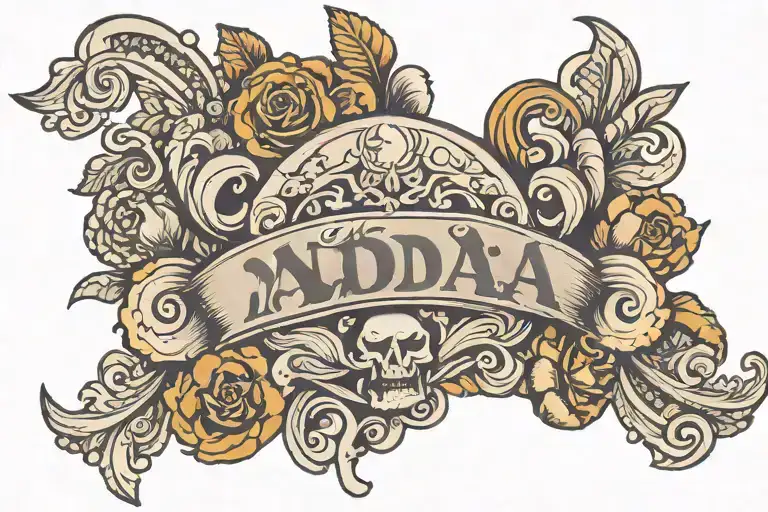 Microsoft Teams message from "Nada" saying "ah e" tattoo design idea