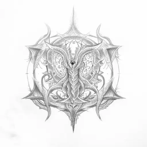 kabbalah tree of life dragon tattoo design idea