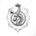 kabbalah tree of life dragon tattoo design idea