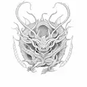 kabbalah tree of life dragon tattoo design idea