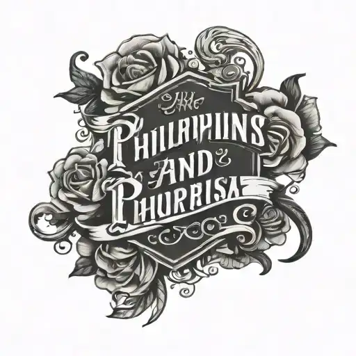 bible verse Philippians 4:13 tattoo design idea