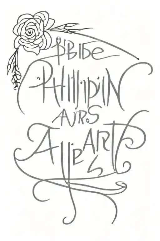 bible verse Philippians 4:13 tattoo design idea