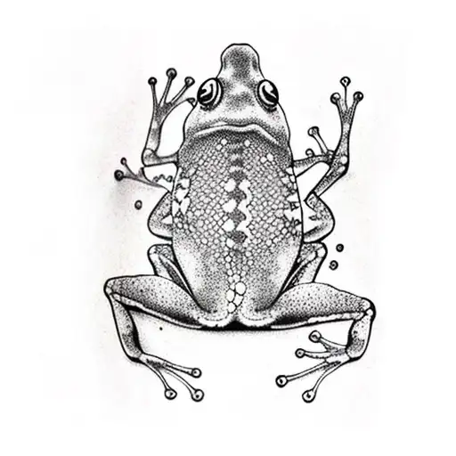 strange , frog , scary, mushrooms tattoo design idea