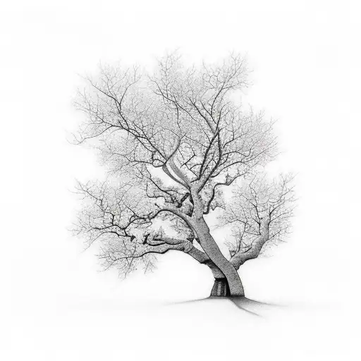 ash tree tattoo design idea
