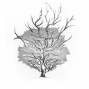 ash tree tattoo design idea