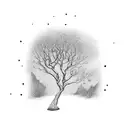 ash tree tattoo design idea