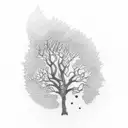 ash tree tattoo design idea
