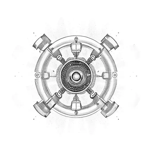 pistol steering wheel 8690 tattoo design idea