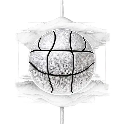 A basketball court with the outline of Italy as the boundary lines tattoo design idea