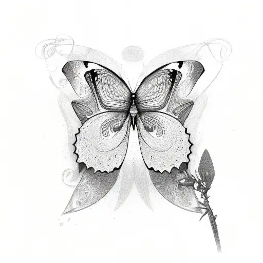 butterfly with the name Lwazi on it  tattoo design idea