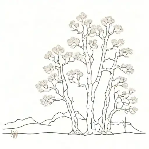 quaking aspen  tree tattoo design idea