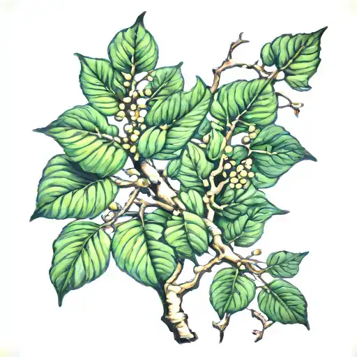 quaking aspen  tree tattoo design idea