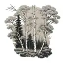 quaking aspen  tree tattoo design idea