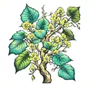 quaking aspen  tree tattoo design idea