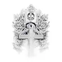 gravestone tattoo design idea